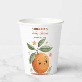 Vasos De Papel Pequeño Cutie frutos clementinos Tema de Citrus