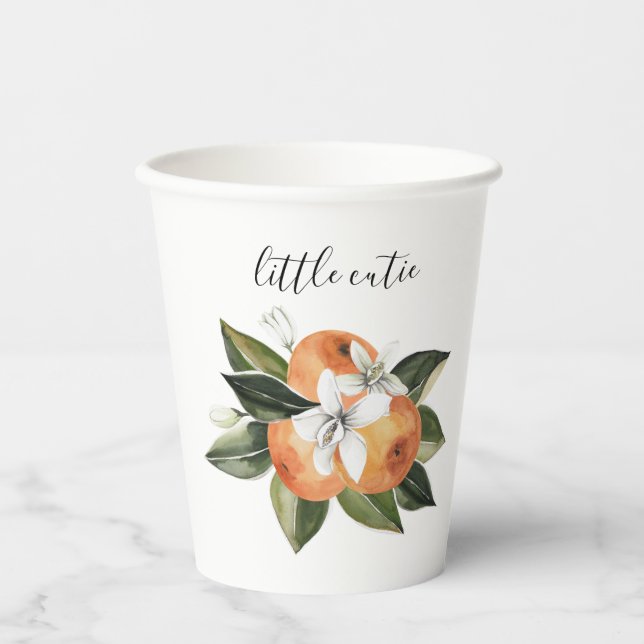 Vasos De Papel Pequeño Cutie Paper Cups Citrus Baby Shower (Anverso)