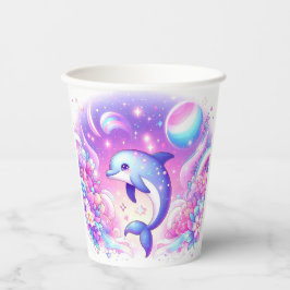 Vasos De Papel Pequeño delfín mágico Baby Shower