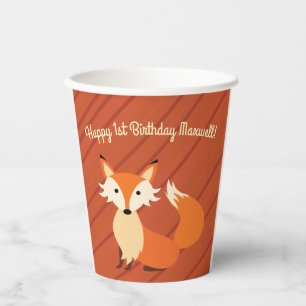 Vasos De Papel Pequeño Fox Cute colorido niños Fiestas de cumplea