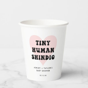 Vasos De Papel Pequeño humano relinchado con Baby Shower moderno
