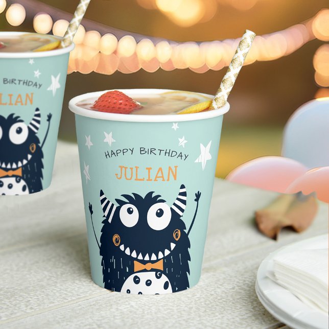 Vasos De Papel Pequeño monstruo Fiesta de cumpleaños de niños per (Subido por el creador)