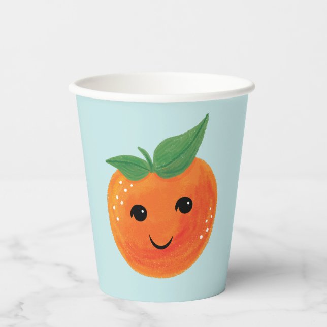 Vasos De Papel Pequeño Naranja Cutie taza de papel (Anverso)