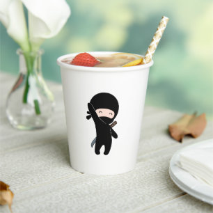 Vasos De Papel Pequeño Ninja Feliz