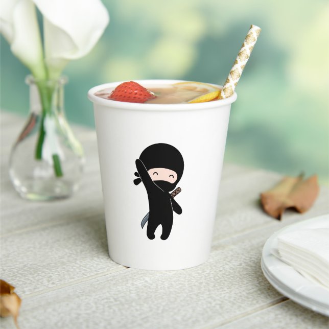 Vasos De Papel Pequeño Ninja Feliz (in situ)