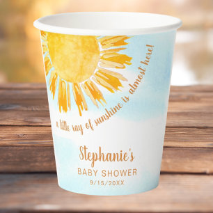 Vasos De Papel Pequeño Rayo Del Sol Baby Shower