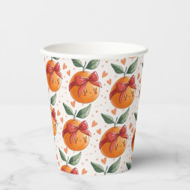 Vasos De Papel Pequeño tema del Naranja Cutie Grapefruit Citrus