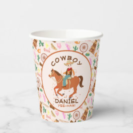 Vasos De Papel Pequeño vaquero de Guay y fiesta de cumpleaños de 