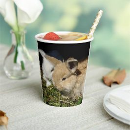 Vasos De Papel Pequeños conejitos esponjosos