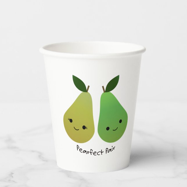 Vasos De Papel Peras de Pearfect y cuestas (Anverso)