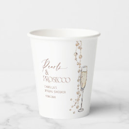 Vasos De Papel Perlas Y Ducha De Novias Prosecco