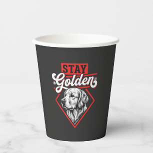 Vasos De Papel Permanece dorado perro retriever dorado
