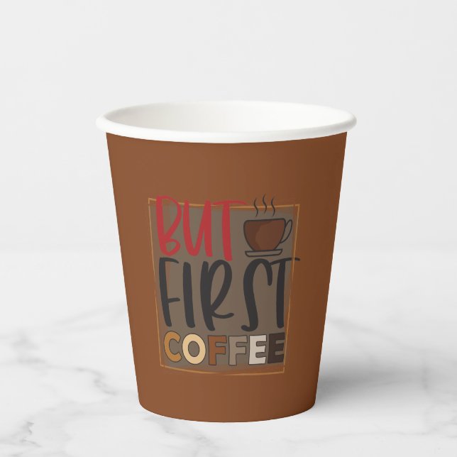 Vasos De Papel Pero la primera cita del café (Anverso)