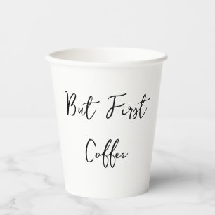 Vasos De Papel Pero la primera cita del café es simple