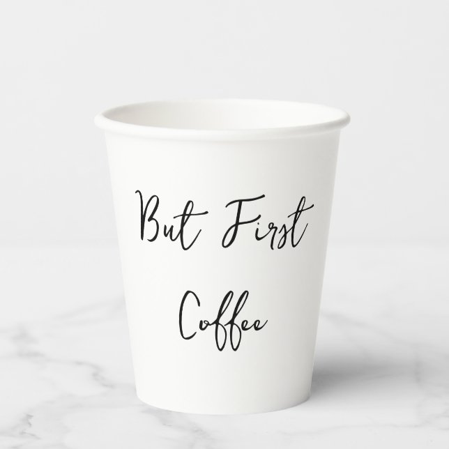 Vasos De Papel Pero la primera cita del café es simple (Anverso)