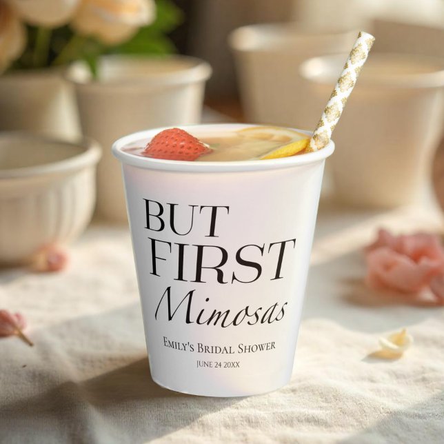 Vasos De Papel Pero Primero Mimosas | Fiesta de Despedida de Solt (Subido por el creador)