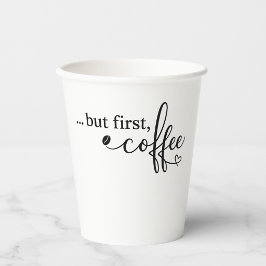 Vasos De Papel Pero Primero, Taza De Regalo De Café Para Amantes 