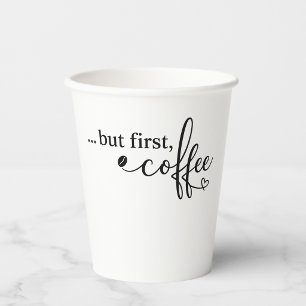 Vasos De Papel Pero Primero, Taza De Regalo De Café Para Amantes