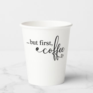 Vasos De Papel Pero Primero, Taza De Regalo De Café Para Amantes