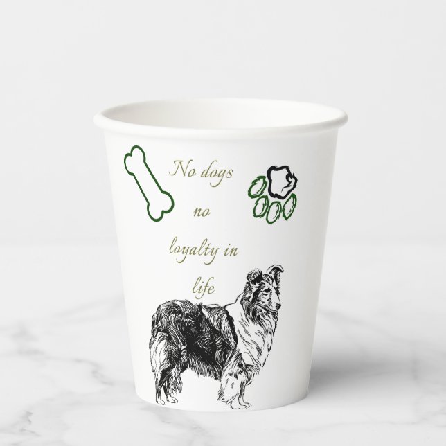 Vasos De Papel Perro (Anverso)