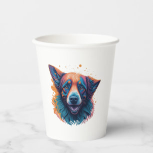 Vasos De Papel Perro adorable colorido