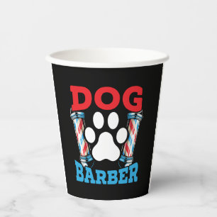 Vasos De Papel Perro Barber Mascota Groomer Mascota Salon Fur Art