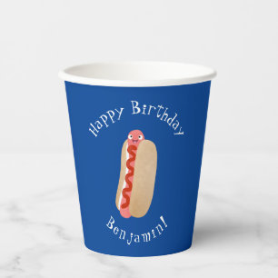 Vasos De Papel Perro caliente divertido lindo personalizado Weine