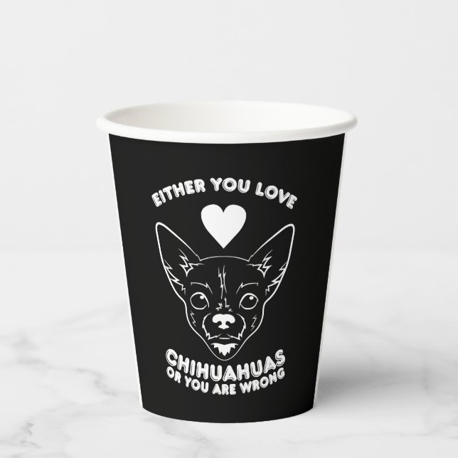 Vasos De Papel Perro chihuahua Lover (Anverso)