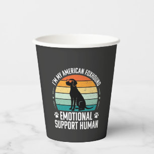 Vasos De Papel Perro de apoyo emocional humano Foxhound americano