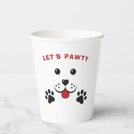 Vasos De Papel Perro de cachorro que deja a un niño de cumpleaños