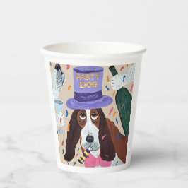 Vasos De Papel Perro de Fiesta Basset Hound