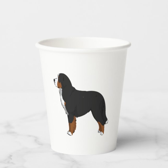 Vasos De Papel Perro de montaña 2 de Bernese (Anverso)