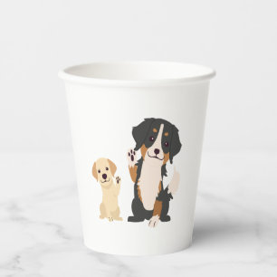 Vasos De Papel perro de montaña de bernesa