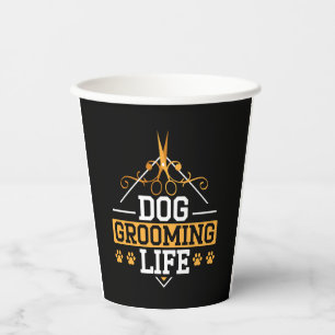 Vasos De Papel Perro Grooming Mascota de la vida Groomer Mascota