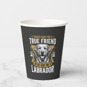 Vasos De Papel Perro Labrador amigo verdadero