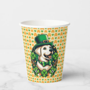 Vasos De Papel Perro lindo del Día de San Patricio