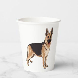 Vasos De Papel Perro pastor alemán
