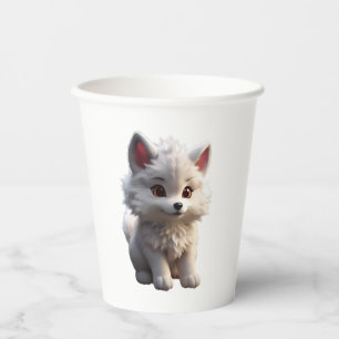 Vasos De Papel Perro perrito gracioso camiseta clásica (1)