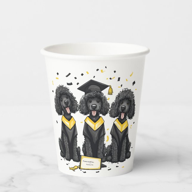 Vasos De Papel Perros de canapé estándar de graduación (Anverso)