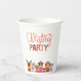 Vasos De Papel Perros Navidades fiestas tazas de papel