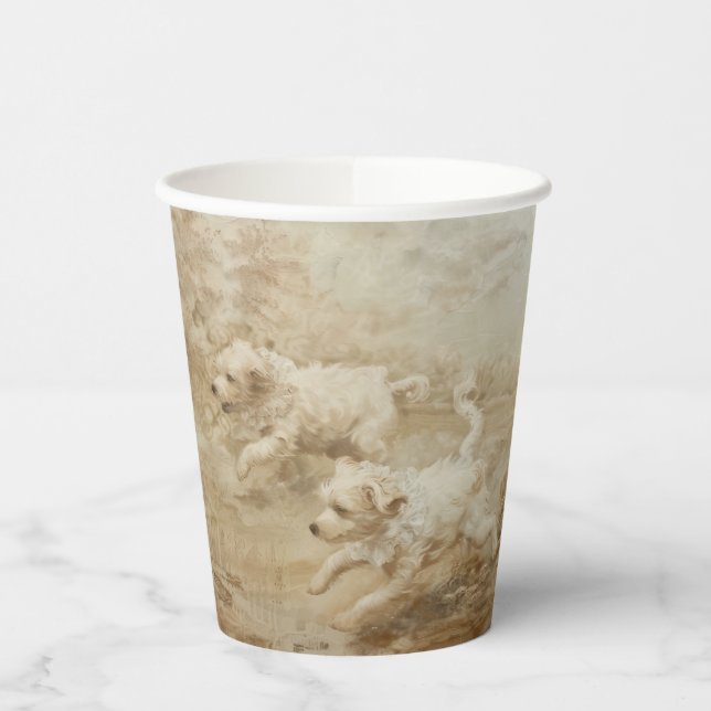 Vasos De Papel Perros - Taza de papel de 236 ml (Izquierda)