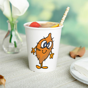 Vasos De Papel Personaje de Batata Dulce Yam Feliz Kawaii