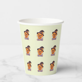 Vasos De Papel Personaje de calabaza adorable 🎃🧡