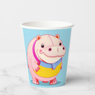 Vasos De Papel Personaje de Hippo Feliz