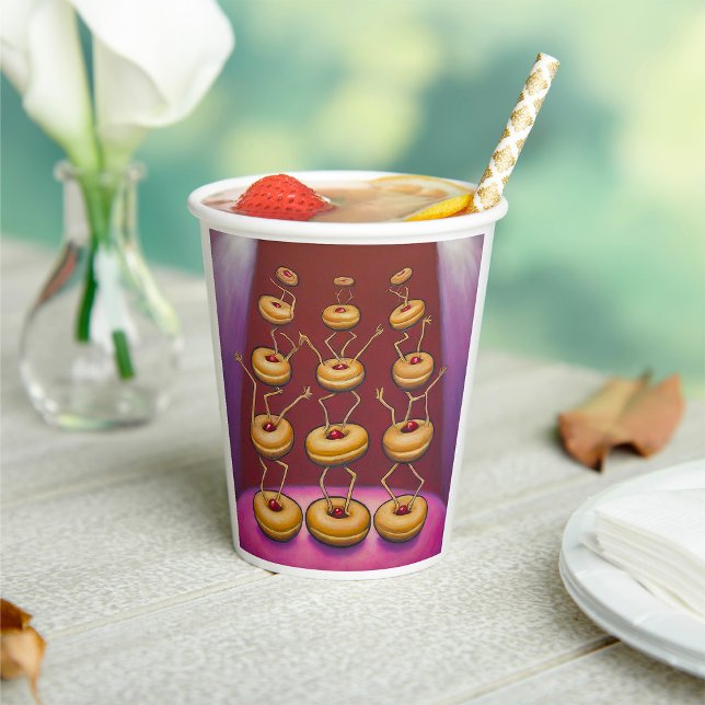 Vasos De Papel Personajes De Aroma De Danza De Donuts (Subido por el creador)
