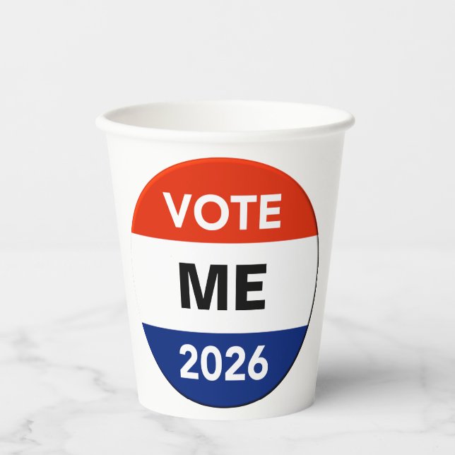 Vasos De Papel Personal Vote 2026 Midterm Election Campaign (Anverso)