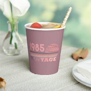 Vasos De Papel Personaliazado cuarenta fiesta de 40 años