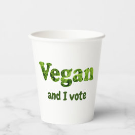 Vasos De Papel Personaliza Activista Vegano Votante
