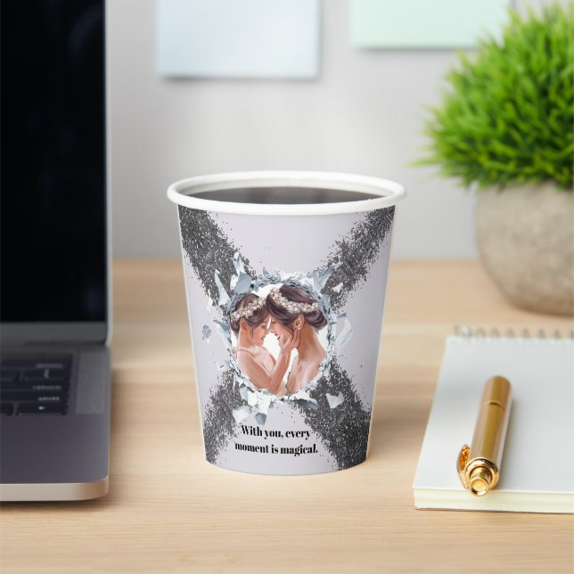 VASOS DE PAPEL PERSONALIZA TEXTO E IMAGEN  (in situ)