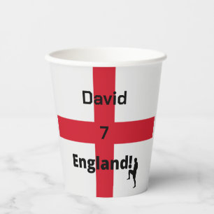 Vasos De Papel Personalizable de jugador de fútbol de Inglaterra